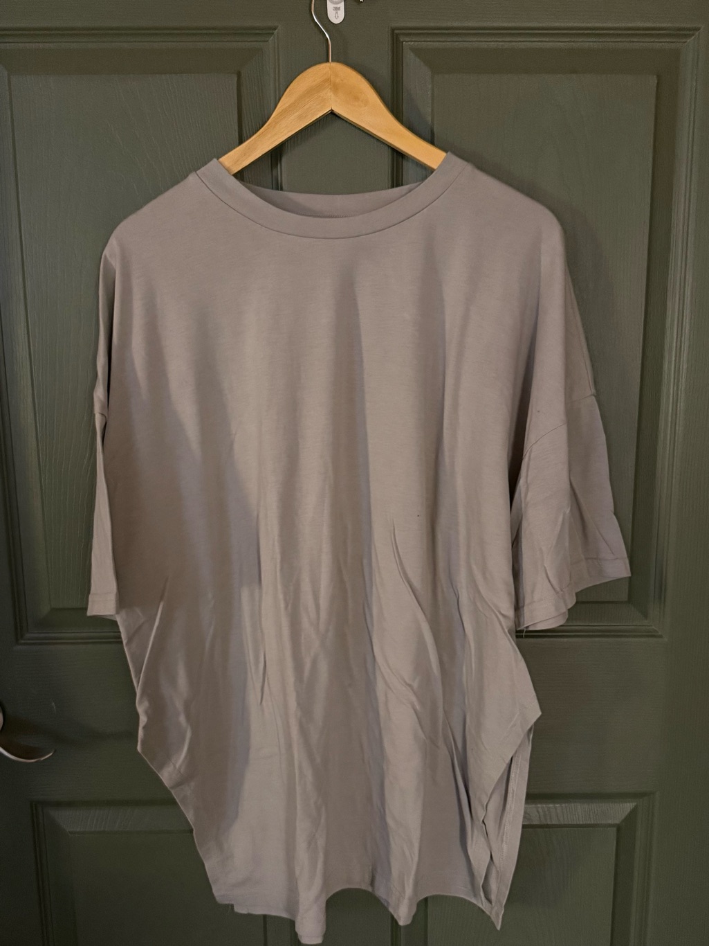 Shein Oversized Tee In Taupe Gray